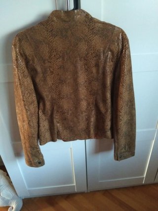 Chaqueta Yera animal print marrón/dorada Talla 42