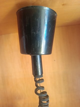 Lampadario in vetro arancio e trasparente