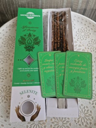 Kit Ritual Selenita Incienso y Cartas