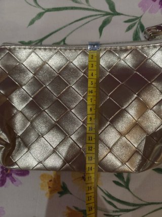 Neceser Cartera Dorada Trenzada