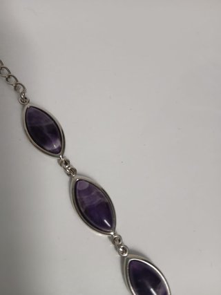 Pulsera Amatista Plata Elegante