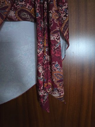 Falda larga estampada multicolor