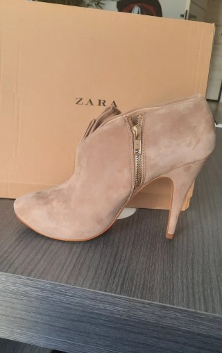 Botines Zara Ante Beige