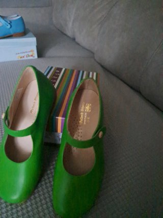 Zapatos niña talla 30 verdes