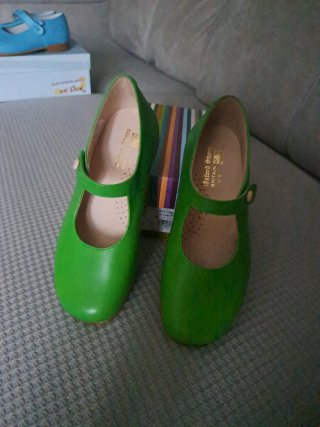 Zapatos niña talla 30 verdes