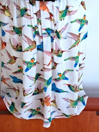 Vestitino estivo donna fantasia uccelli