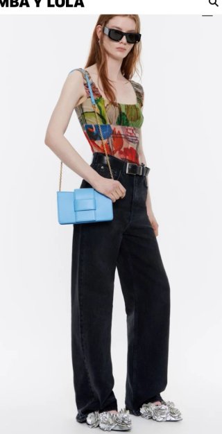 Bolso Bimba y Lola azul y dorado