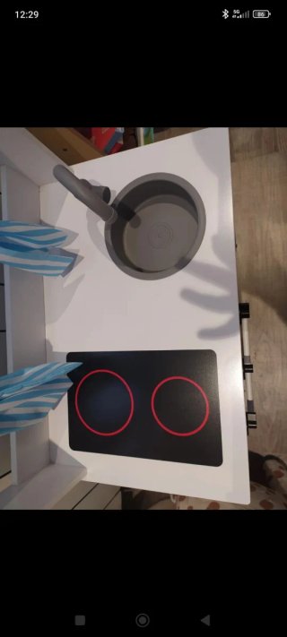 Cocina de juguete blanca