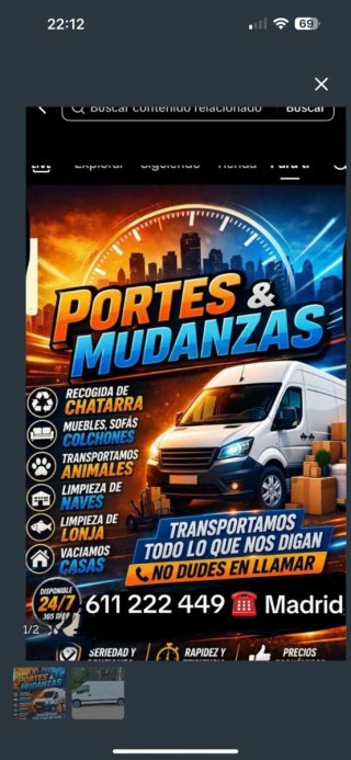 Se hacen portes y mudanzas económicos 611222449