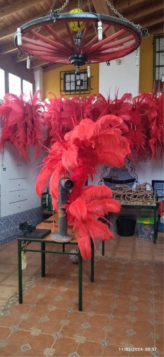 Espaldera de plumas carnaval bailarina