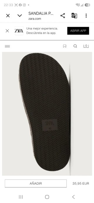 Chanclas Zara Hombre Marrones, piel