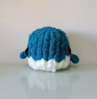 Peluche balena ciniglia fatto a mano