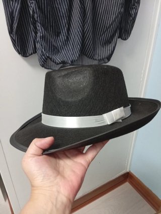 Disfraz gangster rayas talla L