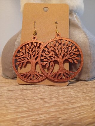 Pendientes árbol de la vida artesanales