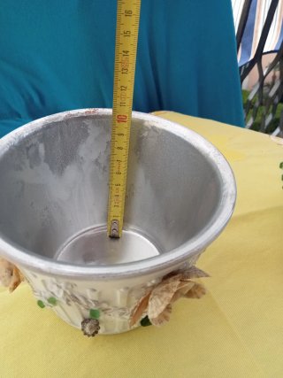 Vaso Fiori Artigianale Argento Bianco