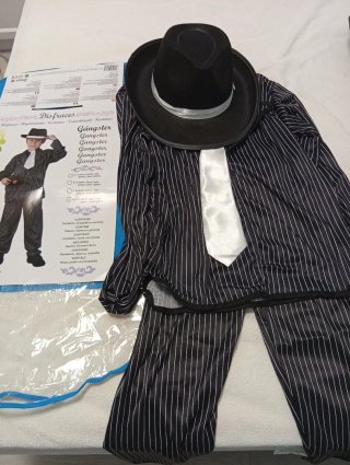 2 Disfraces Gangster Talla L y talla 10-12 de niño