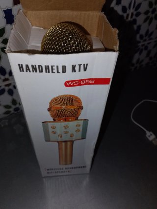 Micrófono KTV Inalámbrico Dorado PRECIO NEGOCIABLE