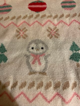 Jersey H&M Pingüinos y Bolas Navideñas Talla 6-8