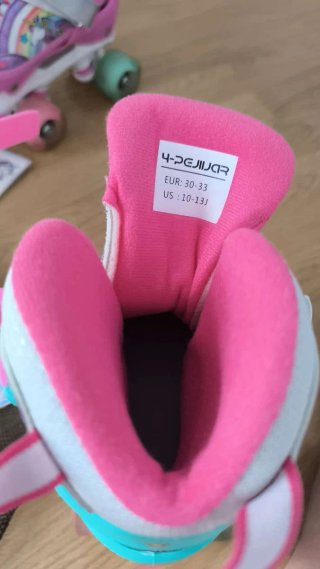 Patines infantiles unicornio con protecciones