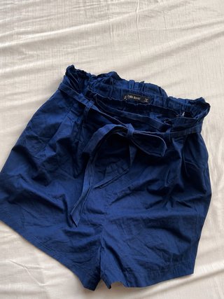 Zara Basic Shorts Azul Marino