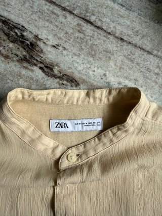 Camicia Zara coreana 100% cotone beige