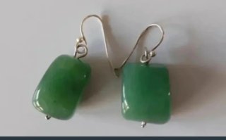 Conjunto Plata Ley: Collar y Pendientes Verdes