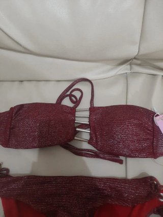 Costume due pezzi donna glitter