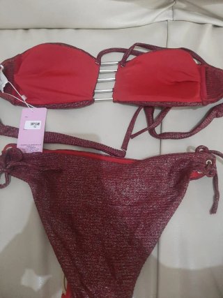 Costume due pezzi donna glitter