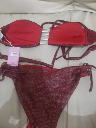 Costume due pezzi donna glitter