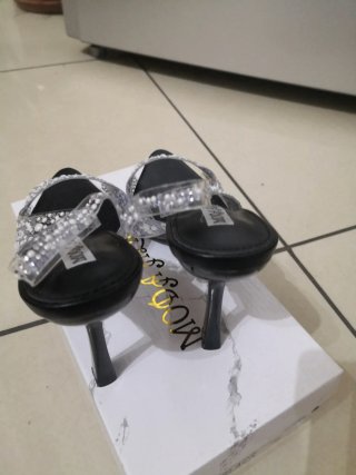 Scarpe tacco cerimonia nere e argento