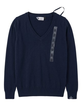 Jersey azul marino cuello pico talla S