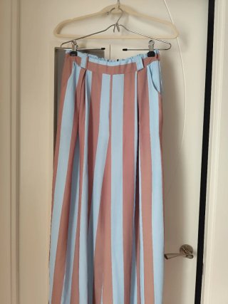 Pantalón rayas azul y rosa
