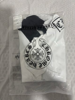 Camiseta Chrome Hearts Manga Larga Blanca y Negra