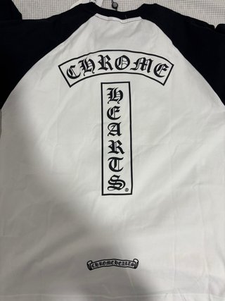 Camiseta Chrome Hearts Manga Larga Blanca y Negra