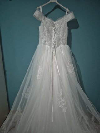 Vestido de Novia Blanco con Pedrería