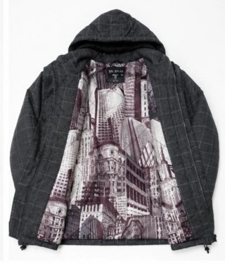 Chaqueta Billabong gris cuadros Talla S