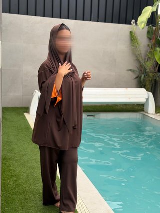 Bañador Buekini marrón y naranja
