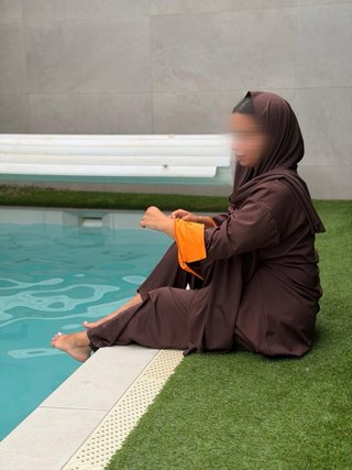 Bañador Buekini marrón y naranja