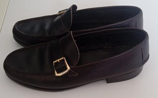 Mocasines Guido's Marrones con Hebilla Dorada
