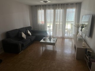Sofá modular gris y beige