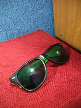 Gafas de Ciclismo Negras con Lentes Verdes