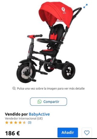 Triciclo reclinable convertible