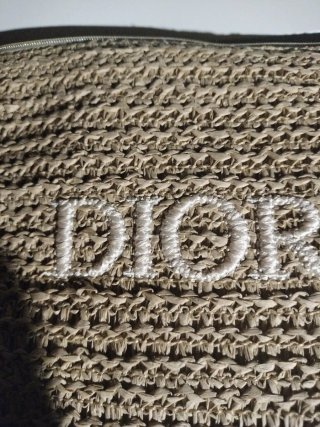 Neceser/Bolso de mano Dior Beige y Blanco
