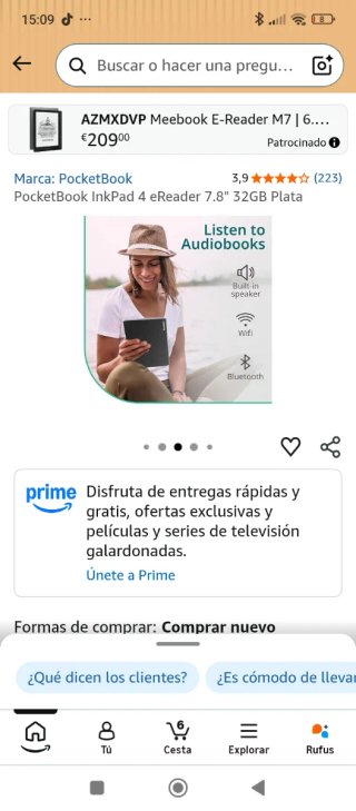 PocketBook InkPad 4 eReader 7.8 Argento