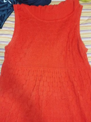 Vestido rojo mujer con cuellera