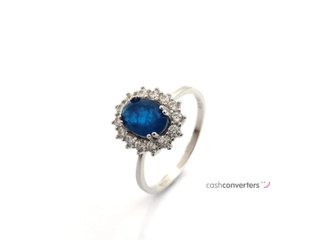 anillo plata 925mm con piedra con circonita