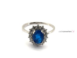 anillo plata 925mm con piedra con circonita