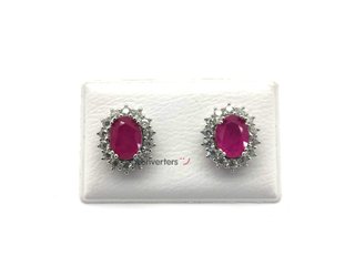 pendientes plata 925mm con piedra con circonita