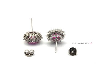 pendientes plata 925mm con piedra con circonita