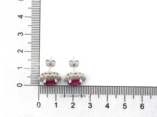 pendientes plata 925mm con piedra con circonita